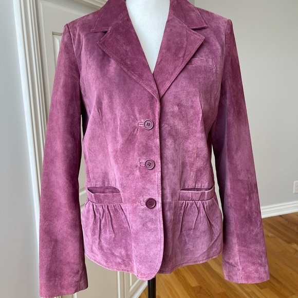 Pursuits ltd suede leather jacket blazer in a size large gorgeous color - Picture 9 of 16